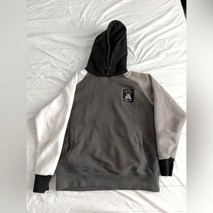 Teddy Fresh color block hoodie grey